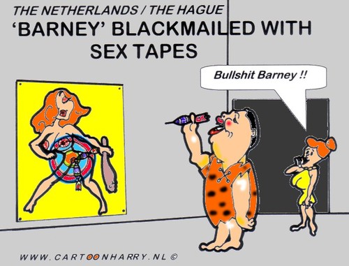 Cartoon: Raymond van Barneveld (medium) by cartoonharry tagged onenightstand,barney,blackmail,raymondvanbarneveld,cartoonharry,sextapes