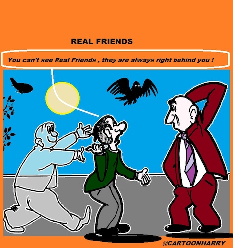 Cartoon: Real (medium) by cartoonharry tagged friends