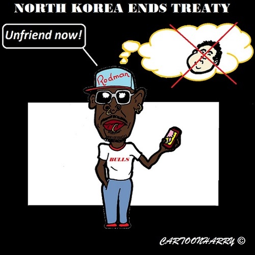 Cartoon: Rodman (medium) by cartoonharry tagged rodman,un,nkorea,usa,unfriend,basketball,player,caricature,cartoonharry,dutch,toonpool