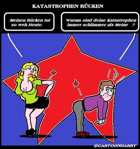 Cartoon: Rücken Probleme (medium) by cartoonharry tagged rücken,cartoonharry