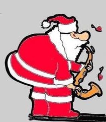 Cartoon: Santa Sax (medium) by cartoonharry tagged xmas,santa,sax