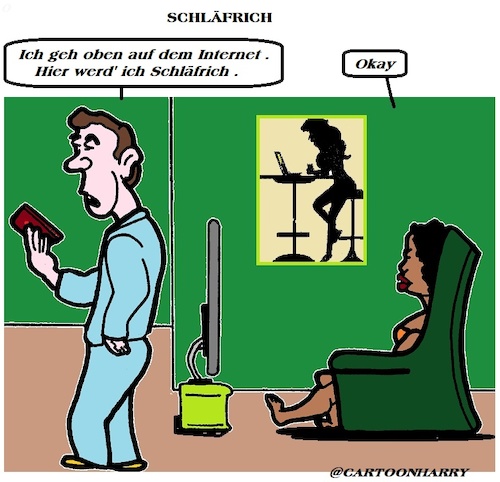 Cartoon: Schläfrich (medium) by cartoonharry tagged cartoonharry