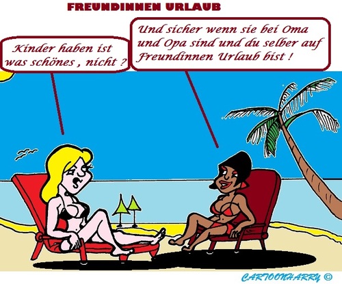 Cartoon: Sehr Sehr (medium) by cartoonharry tagged urlaub,freundin,kinder,oma,opa,schoen,sehr