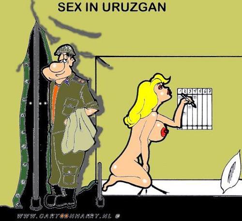 Cartoon: Sex In Uruzgan (medium) by cartoonharry tagged girl,sexy,nude,naked,afghanistan,uruzgan,tent,soldier,cartoonharry