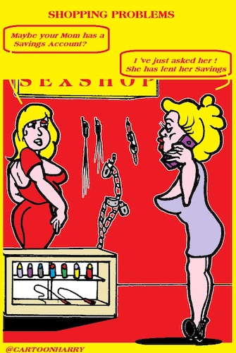 Cartoon: Shopping Problems (medium) by cartoonharry tagged shopping,cartoonharry