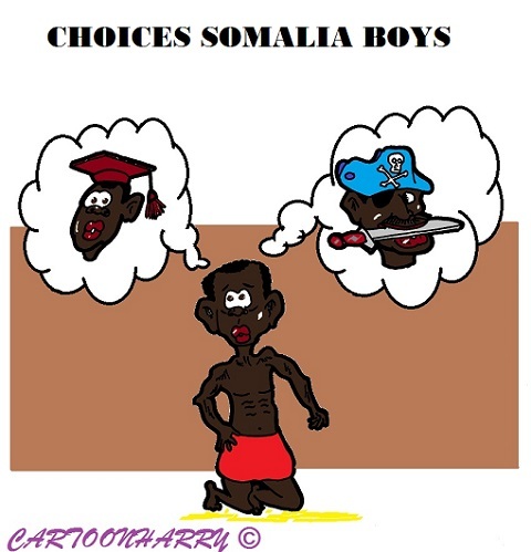 Cartoon: Somalia Boys (medium) by cartoonharry tagged somalia,boys,choice,help,aid,cartoons,cartoonists,cartoonharry,dutch,toonpool