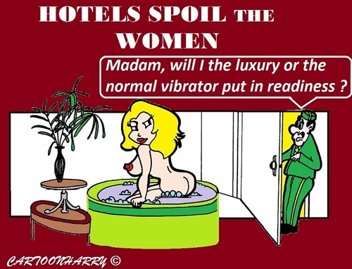 Cartoon: Spoil Hotels (medium) by cartoonharry tagged vibrator,hotels,spoil,cartoons,cartoonists,cartoonharry,dutch,toonpool