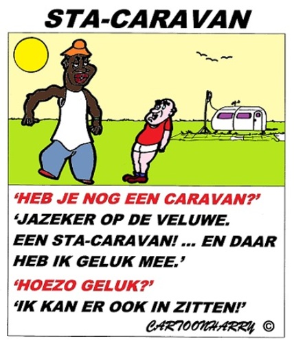 Cartoon: STA-CARAVAN (medium) by cartoonharry tagged stacaravan,zitten,veluwe,cartoon,humor,cartoonist,cartoonharry,dutch,toonpool