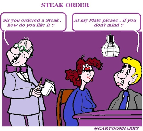 Cartoon: Steak (medium) by cartoonharry tagged steak,cartoonharry