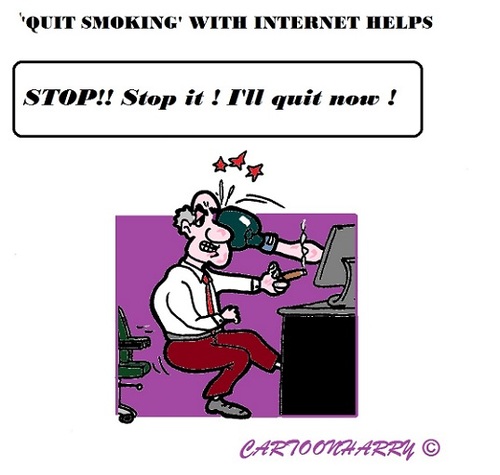 Cartoon: Stop (medium) by cartoonharry tagged internet,smoking,stop