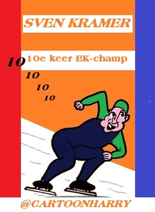 Cartoon: Sven Kramer (medium) by cartoonharry tagged ek,svenkramer,kampioen