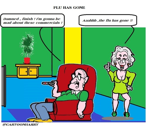 Cartoon: The Flu (medium) by cartoonharry tagged flu,cured