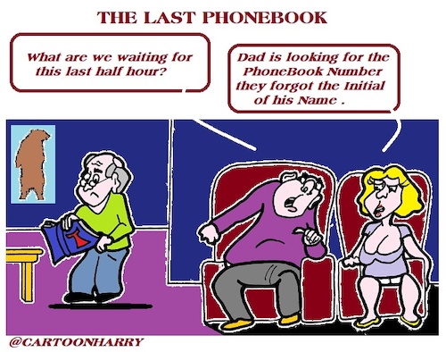 Cartoon: The Last (medium) by cartoonharry tagged phonebook,cartoonharry