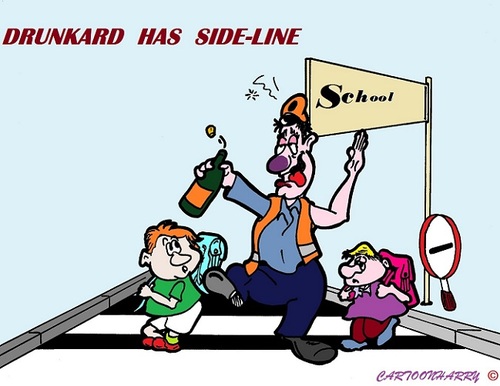 Cartoon: The Side-Liner (medium) by cartoonharry tagged cartoon,schoolguard,hobby,sideliner,toon,toons,cartoonist,cartoonharry,dutch,toonpool