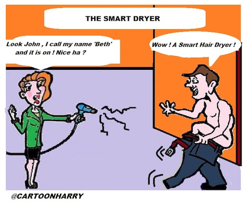 Cartoon: The Smart Dryer (medium) by cartoonharry tagged smart,dryer,cartoonharry