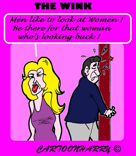 Cartoon: The Wink (medium) by cartoonharry tagged boys,girls,wink