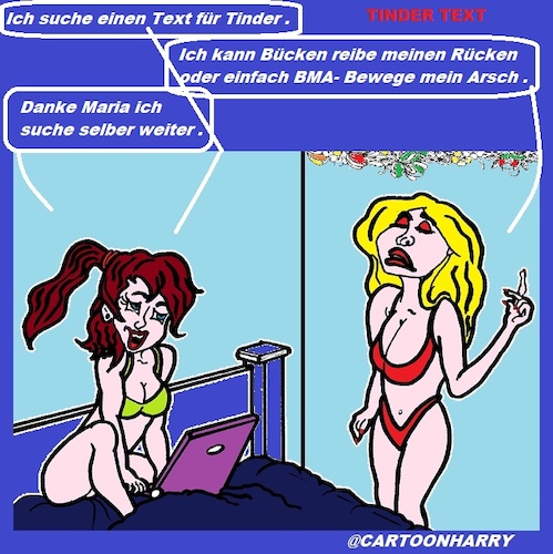 Cartoon: Tinder (medium) by cartoonharry tagged tinder