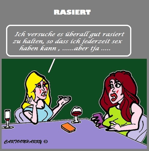 Cartoon: Tja (medium) by cartoonharry tagged rasiert,überall