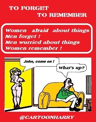 Cartoon: To Forget To Remember (medium) by cartoonharry tagged forget,remember,cartoonharry,to
