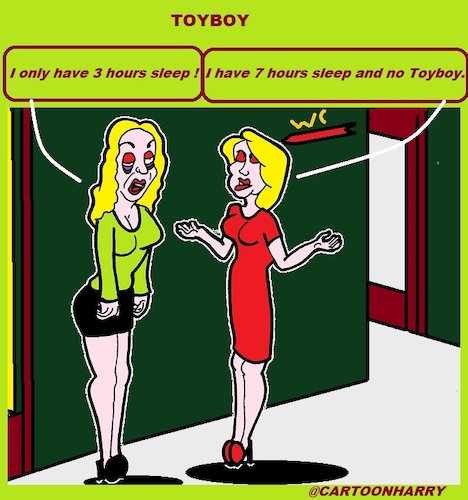 Cartoon: Toyboy (medium) by cartoonharry tagged toyboy,sleepy