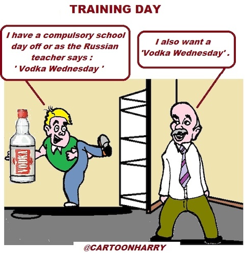 Cartoon: Training Day (medium) by cartoonharry tagged vodka,training,wednesday,cartoonharry