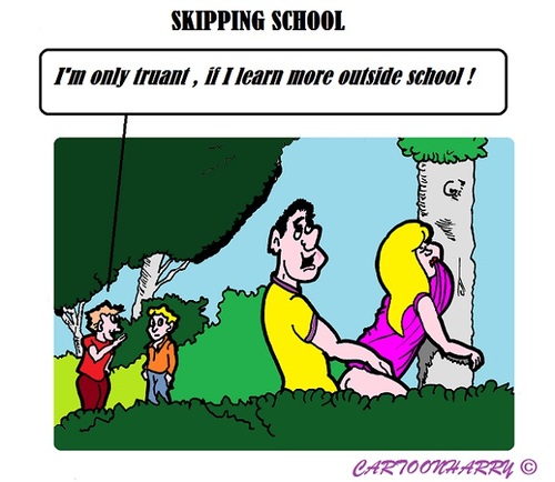 Cartoon: Truant (medium) by cartoonharry tagged truant,school,boys