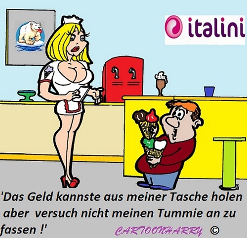 Cartoon: Tummie (medium) by cartoonharry tagged tummie,geld,eis,cartoon,cartoonist,cartoonharry,toonpool