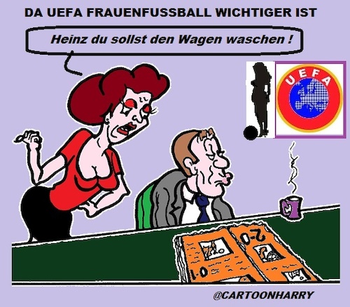 Cartoon: UEFA Womens Football 2017 (medium) by cartoonharry tagged fussball,frauen,2017