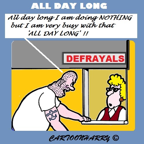 Cartoon: Very Busy (medium) by cartoonharry tagged defrayals,busy,allday