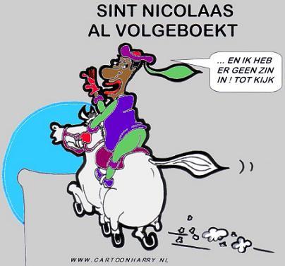 Cartoon: Volgeboekte Sinterklaas (medium) by cartoonharry tagged sinterklaas,cartoonharry,humor,volgeboekt