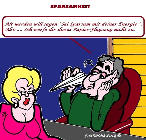 Cartoon: Vorsicht (medium) by cartoonharry tagged energie,sparen,papier,flugzeug