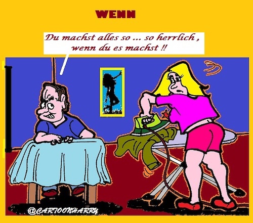 Cartoon: Wenn (medium) by cartoonharry tagged wenn,mann,frau,ehe,cartoonharry
