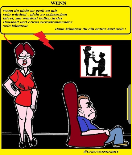 Cartoon: Wenn (medium) by cartoonharry tagged wenn,cartoonharry