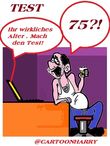 Cartoon: Wirkliches Alter (medium) by cartoonharry tagged alter,test