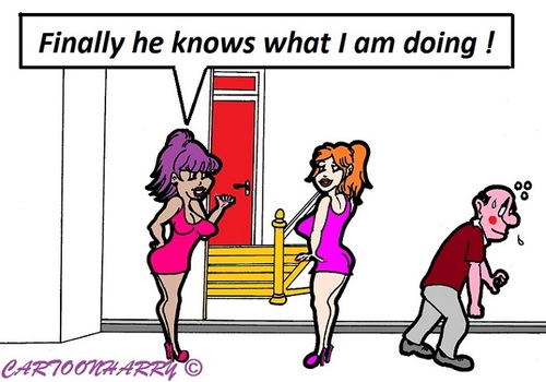 Cartoon: Work (medium) by cartoonharry tagged work,hookers,man,date,cartoon,cartoonist,cartoonharry,dutch,toonpool