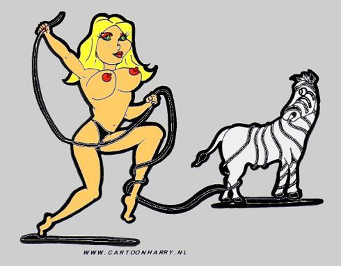 Cartoon: Zebra and Girl (medium) by cartoonharry tagged girl,sexy,animal,zebra,cartoonharry