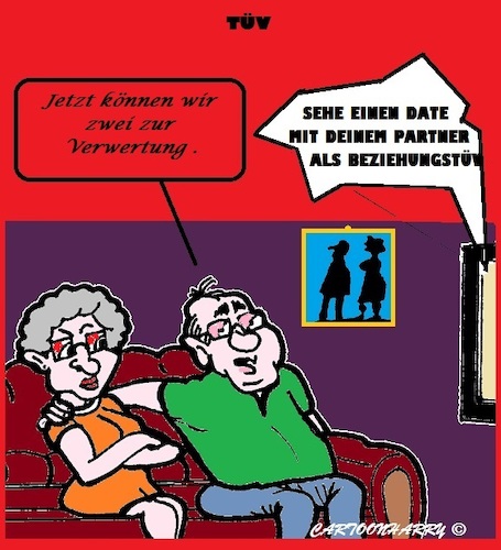 Cartoon: Zum TüV (medium) by cartoonharry tagged tüv,opa,oma,cartoonharry