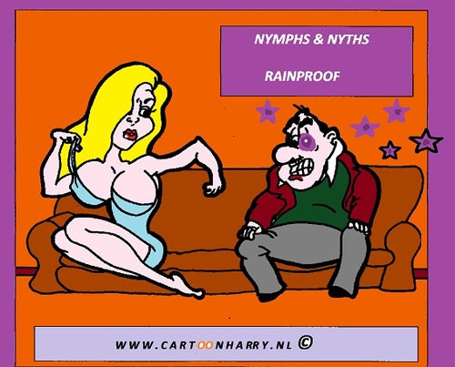 Cartoon: Nymph and Nyth (medium) by cartoonharry tagged girls,nude,nymph,cartoon,cartoonharry,cartoonist,dutch,toonpool