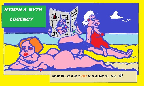 Cartoon: Nymph and Nyth (medium) by cartoonharry tagged girls,nude,nymph,cartoon,cartoonharry,cartoonist,dutch,toonpool