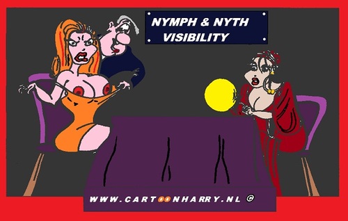 Cartoon: Nymph and Nyth (medium) by cartoonharry tagged girls,nude,nymph,cartoon,cartoonharry,cartoonist,dutch,toonpool