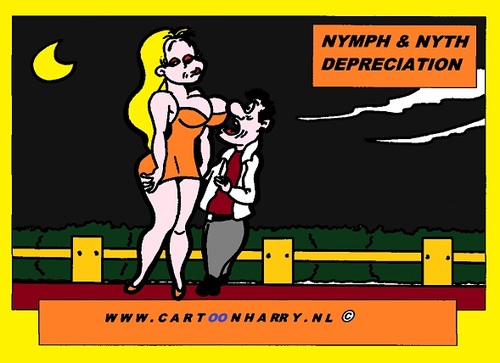 Cartoon: Nymph and Nyth (medium) by cartoonharry tagged girls,nude,nymph,cartoon,cartoonharry,cartoonist,dutch,toonpool