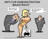 Cartoon: Anti-Fur (small) by cartoonharry tagged fur,demonstration,animals,bodyguards