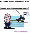 Cartoon: Benjamin Netanyahu (small) by cartoonharry tagged israel,netanyhu,plane