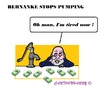 Cartoon: Bernanke (small) by cartoonharry tagged usa,fed,bernanke,tired