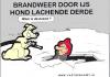 Cartoon: Brandweer in Aktie (small) by cartoonharry tagged hond,brandweer,ijs,wak