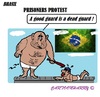 Cartoon: Brasil (small) by cartoonharry tagged brasil,prisoners,guards,protest