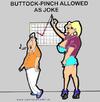 Cartoon: Buttock Pinch as Joke (small) by cartoonharry tagged buttock,joke,girls