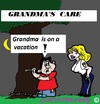 Cartoon: Child Care (small) by cartoonharry tagged child,boy,care,childcare,granny,vacation,toon,cartoon,cartoonist,dutch,cartoonharry,toonpool