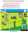 Cartoon: Corona Kopzorgen (small) by cartoonharry tagged corona,headaches,cartoonharry