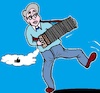 Cartoon: De Harmonica Danser (small) by cartoonharry tagged harmonica